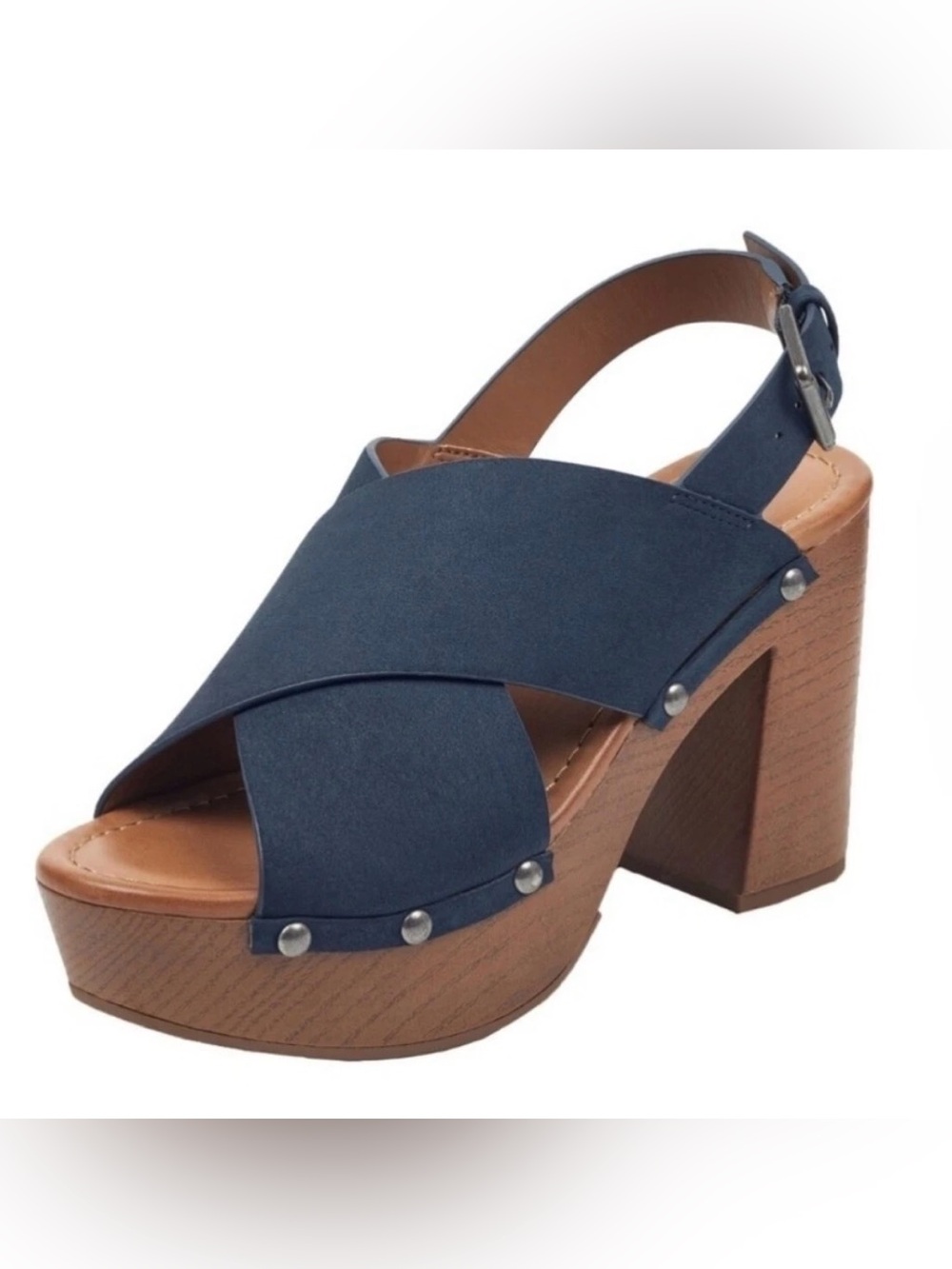 NWOT Indigo Rd. Navy Dani Women's Sandal Platform Heeled Shoes Navy Size 7